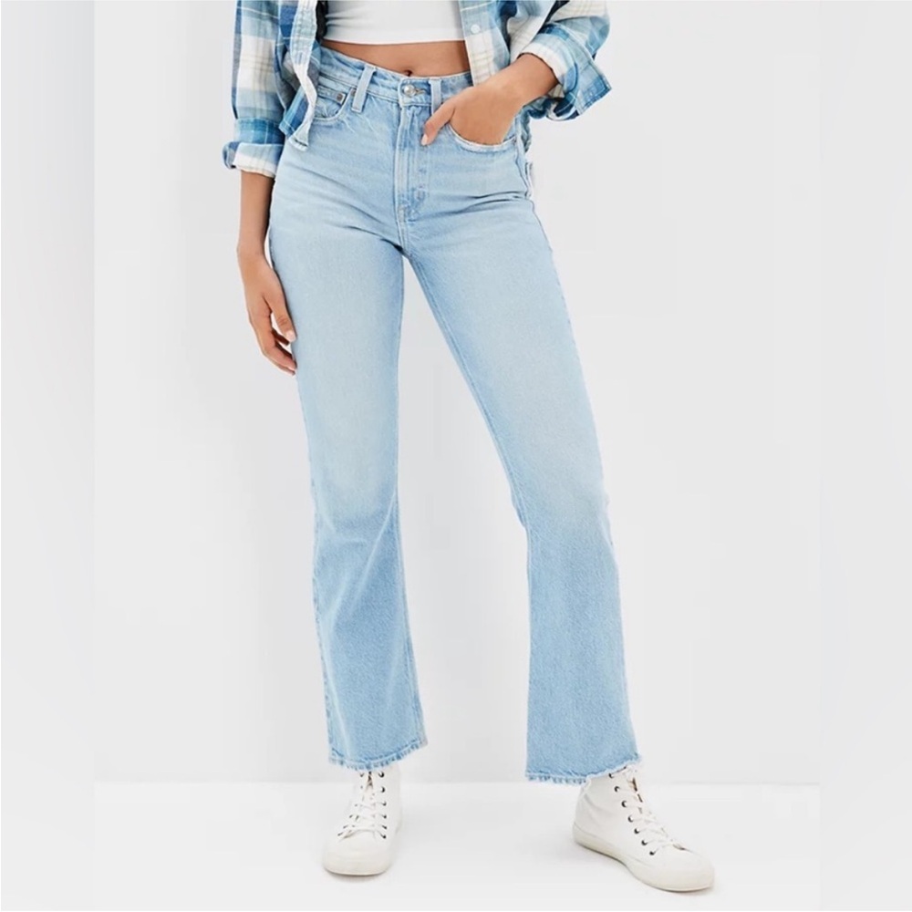 American Eagle Outfitters Blue Flare Wide Leg Jeans
